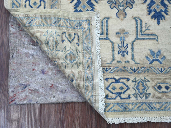 2'10" x 4'8" New Hand Knotted Ivory Wool Rectangle Oriental Rug - MOA10221988