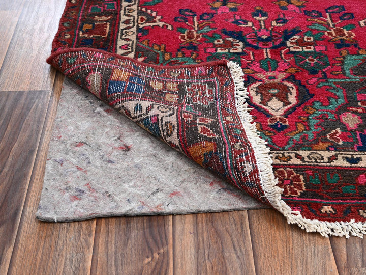 2'7" x 9'8" Vintage Hand Knotted Red Wool Runner Oriental Rug - MOA1022198