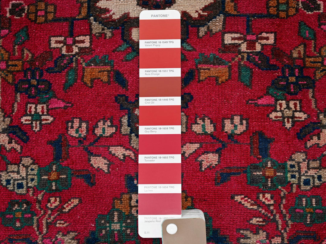 2'7" x 9'8" Vintage Hand Knotted Red Wool Runner Oriental Rug - MOA1022198