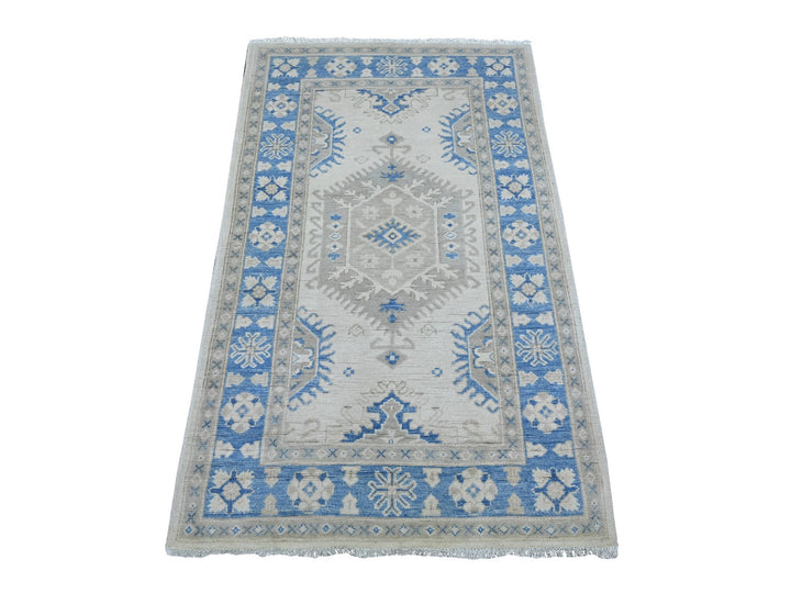 3'0" x 4'10" New Hand Knotted Ivory Wool Rectangle Oriental Rug - MOA10221990