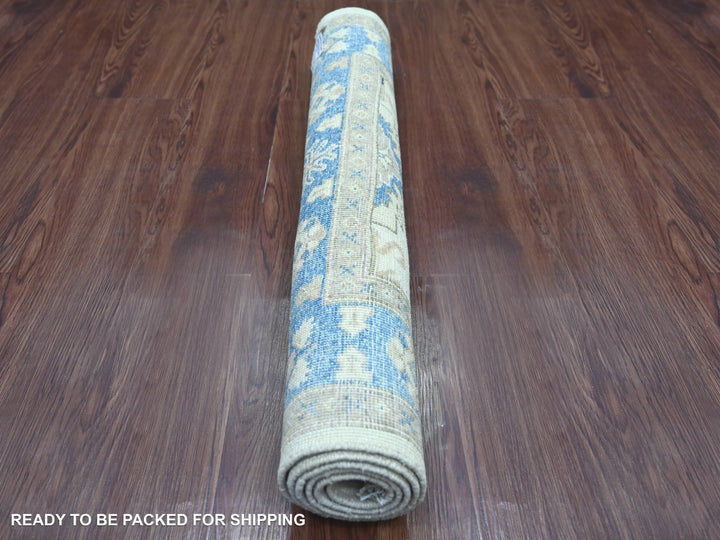 3'0" x 4'10" New Hand Knotted Ivory Wool Rectangle Oriental Rug - MOA10221990
