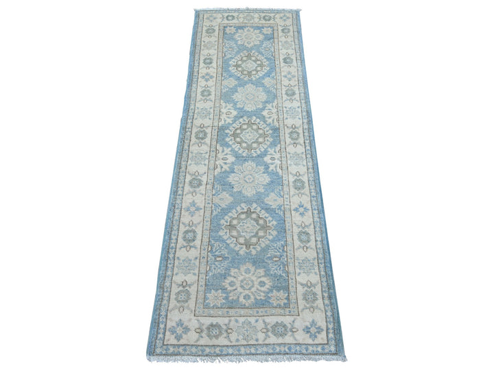 2'0" x 6'1" New Hand Knotted Blue Wool Runner Oriental Rug - MOA10221991
