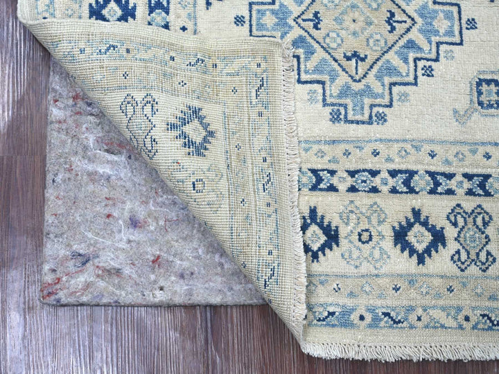 3'3" x 4'8" New Hand Knotted Ivory Wool Rectangle Oriental Rug - MOA10221992