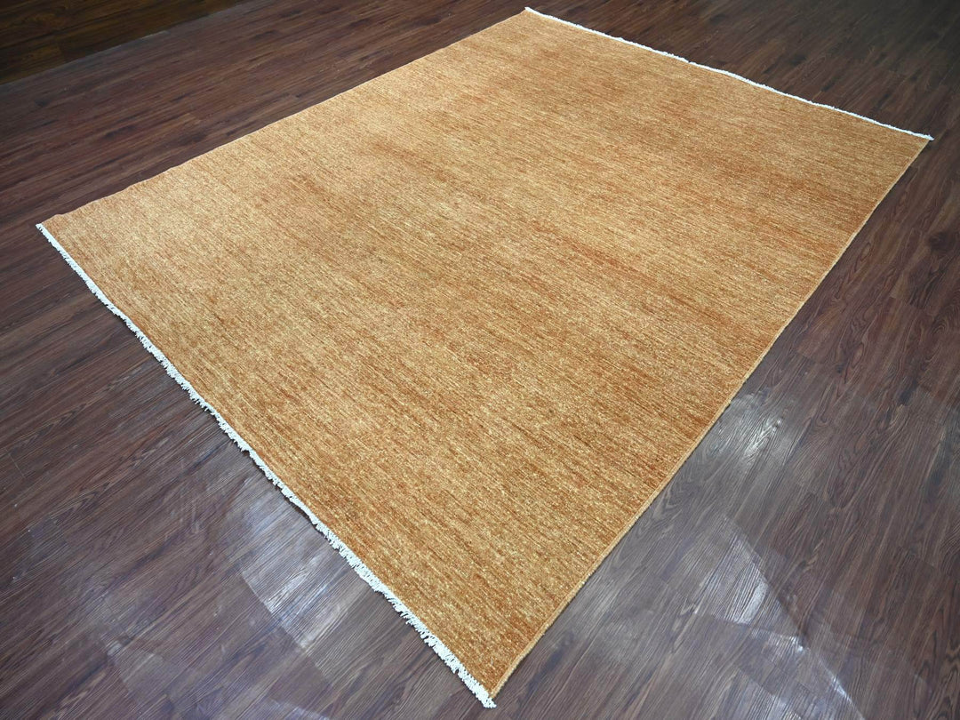 7'10" x 9'10" New Hand Knotted Brown Wool Rectangle Oriental Rug - MOA10221995