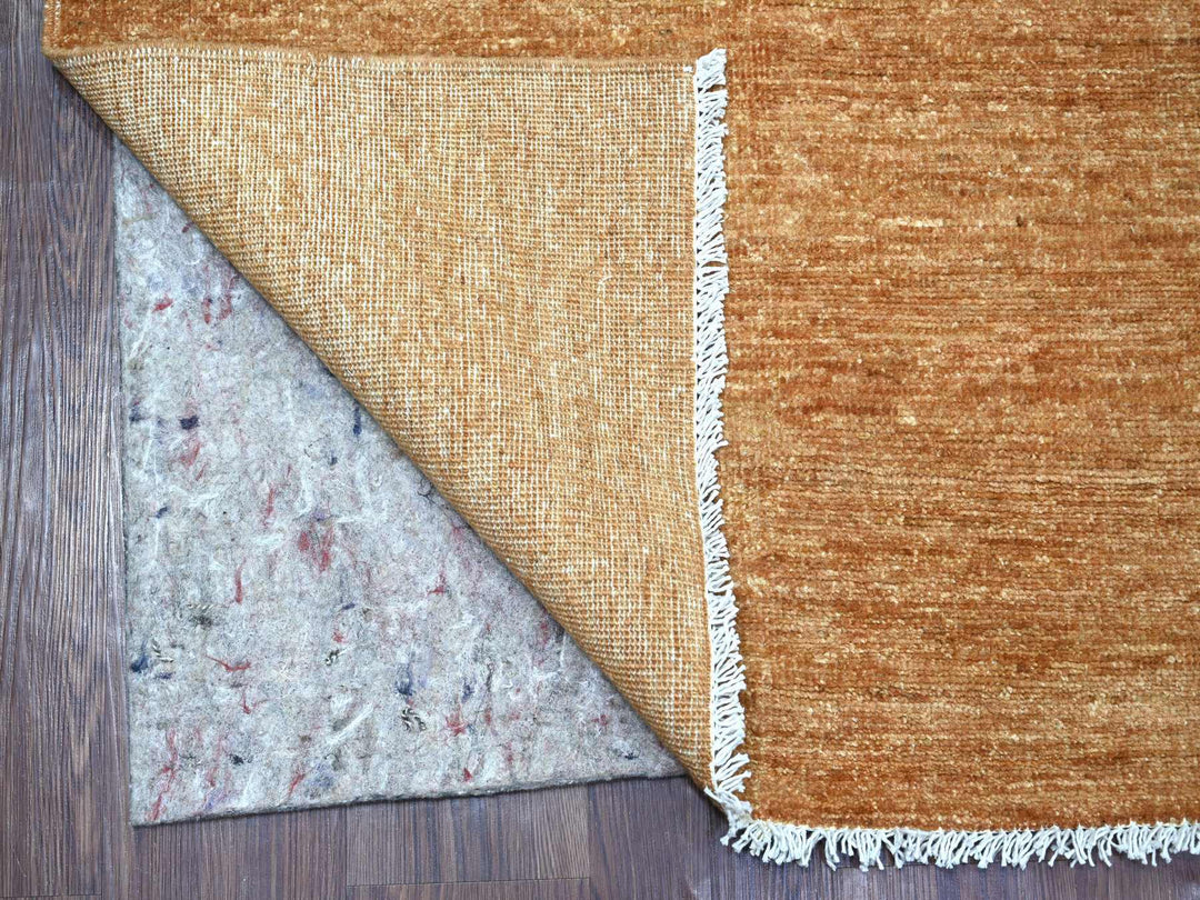 7'10" x 9'10" New Hand Knotted Brown Wool Rectangle Oriental Rug - MOA10221995
