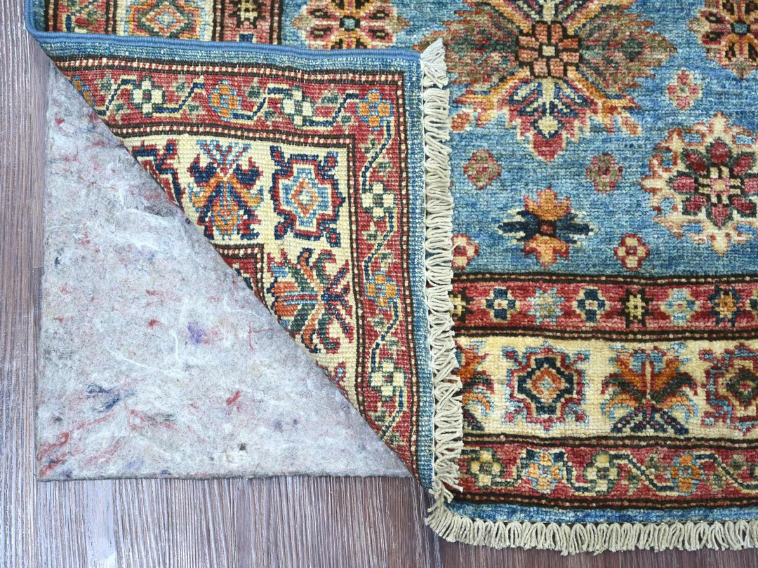 2'9" x 4'1" New Hand Knotted Blue Wool Rectangle Oriental Rug - MOA10222004