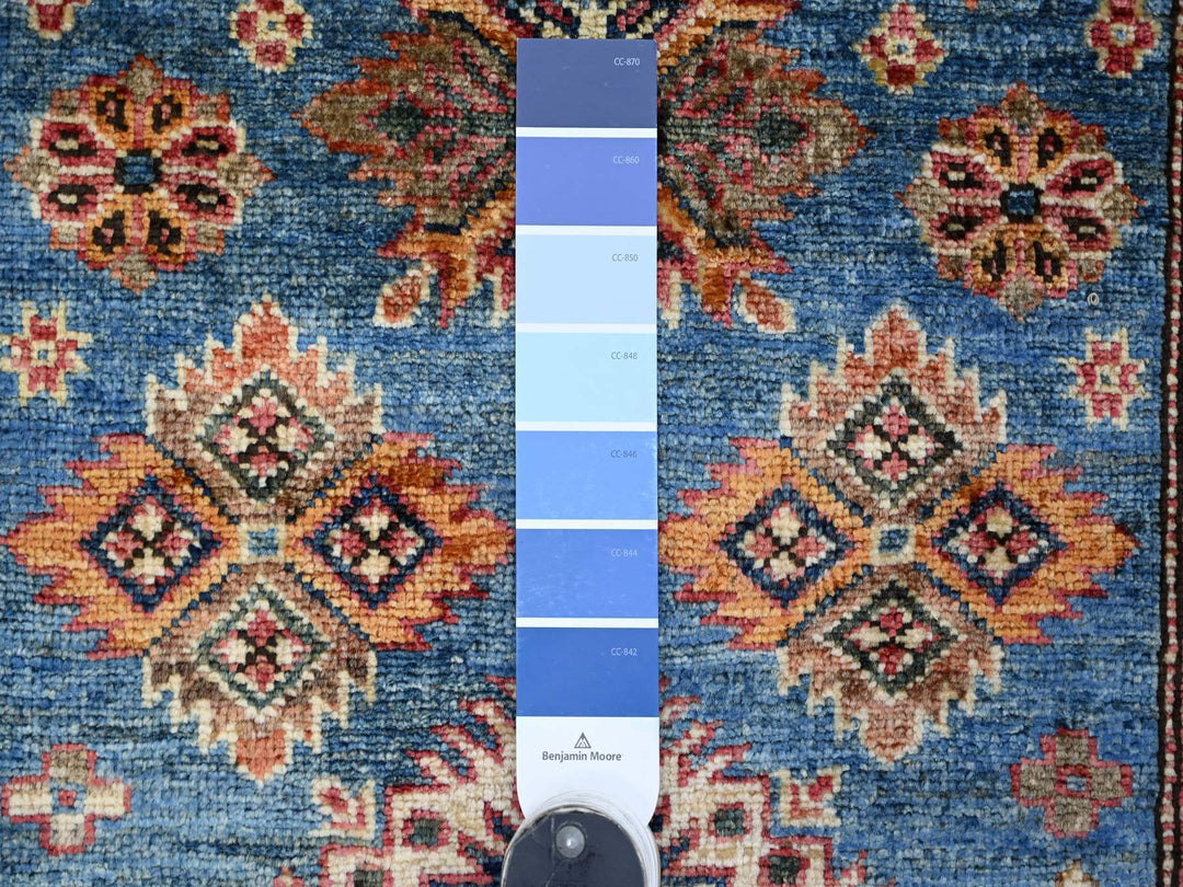 2'9" x 4'1" New Hand Knotted Blue Wool Rectangle Oriental Rug - MOA10222004
