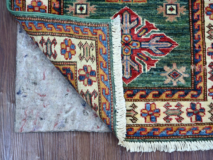 2'0" x 5'8" New Hand Knotted Green Wool Runner Oriental Rug - MOA10222007