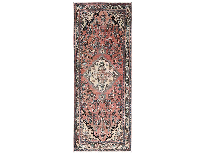 3'3" x 8'9" Vintage Hand Knotted Red Wool Runner Oriental Rug - MOA1022200