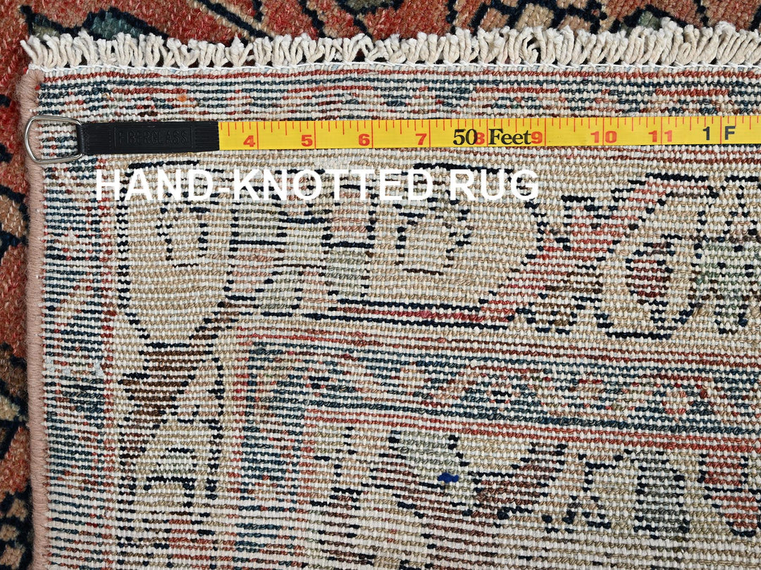 3'3" x 8'9" Vintage Hand Knotted Red Wool Runner Oriental Rug - MOA1022200