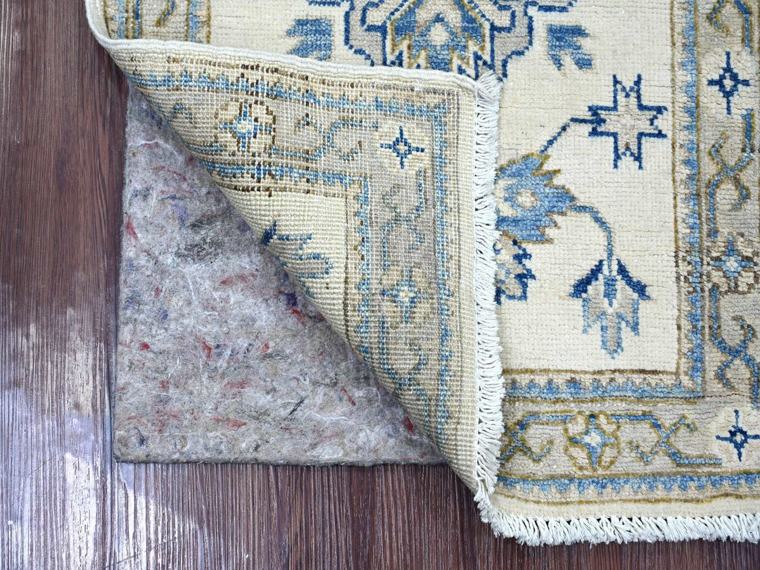 1'11" x 2'11" New Hand Knotted Ivory Wool Rectangle Oriental Rug - MOA10222010