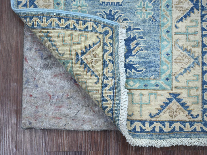 1'10" x 2'9" New Hand Knotted Blue Wool Rectangle Oriental Rug - MOA10222011
