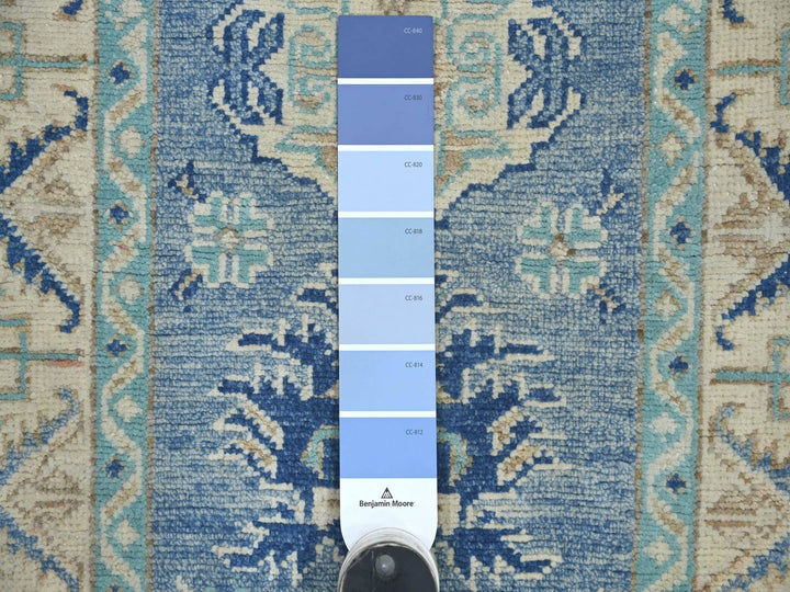 1'10" x 2'9" New Hand Knotted Blue Wool Rectangle Oriental Rug - MOA10222011