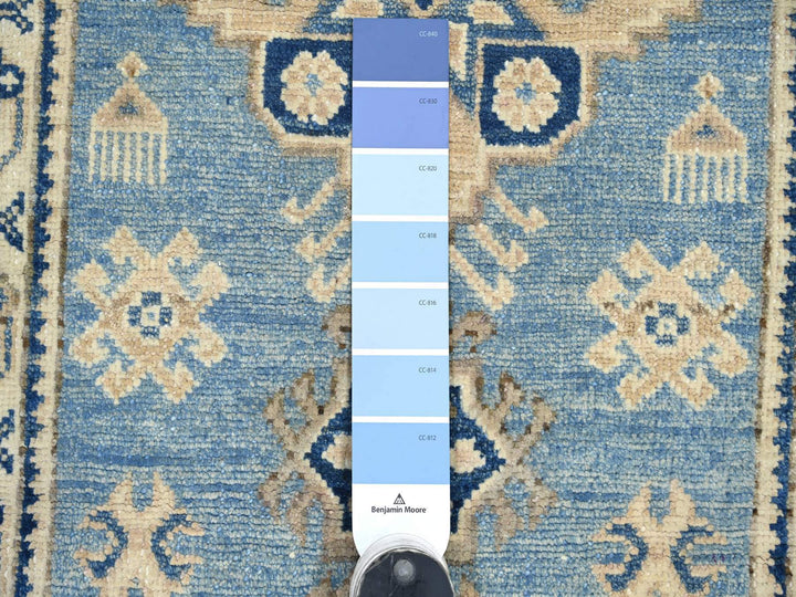 1'11" x 2'10" New Hand Knotted Blue Wool Rectangle Oriental Rug - MOA10222014