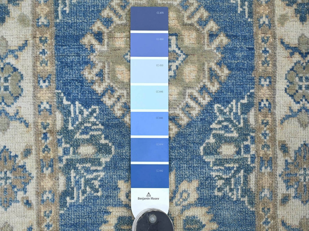 1'11" x 5'8" New Hand Knotted Blue Wool Runner Oriental Rug - MOA10222015