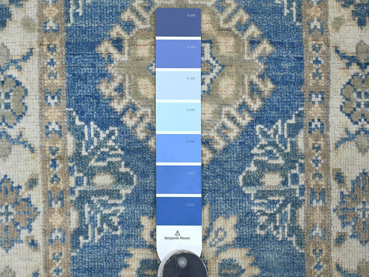 1'11" x 5'8" New Hand Knotted Blue Wool Runner Oriental Rug - MOA10222015