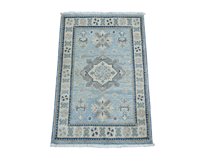 2'0" x 2'11" New Hand Knotted Blue Wool Rectangle Oriental Rug - MOA10222016