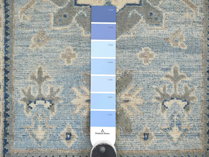2'0" x 2'11" New Hand Knotted Blue Wool Rectangle Oriental Rug - MOA10222016