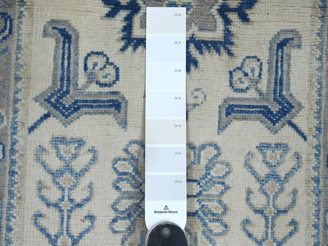 1'10" x 2'9" New Hand Knotted Ivory Wool Rectangle Oriental Rug - MOA10222018