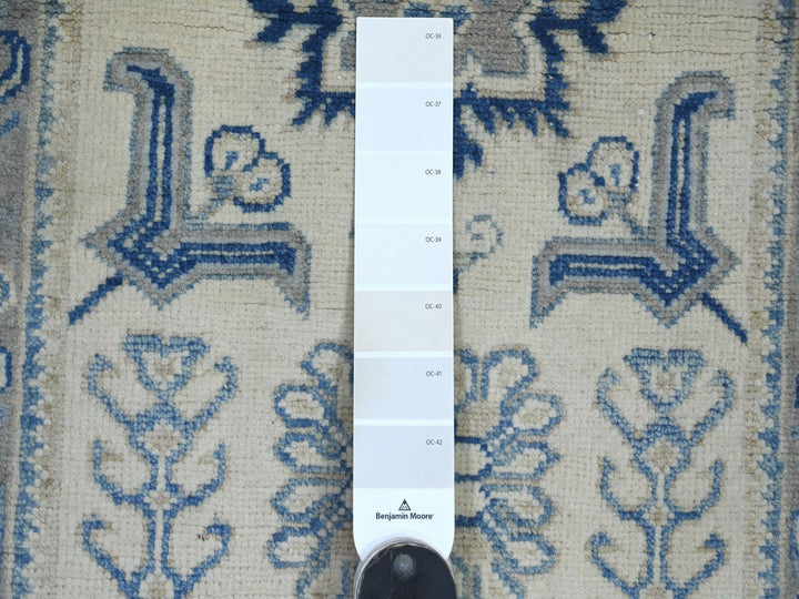 1'10" x 2'9" New Hand Knotted Ivory Wool Rectangle Oriental Rug - MOA10222018