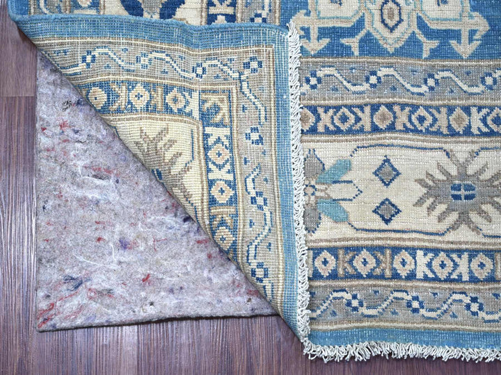 5'11" x 8'5" New Hand Knotted Blue Wool Rectangle Oriental Rug - MOA10222021