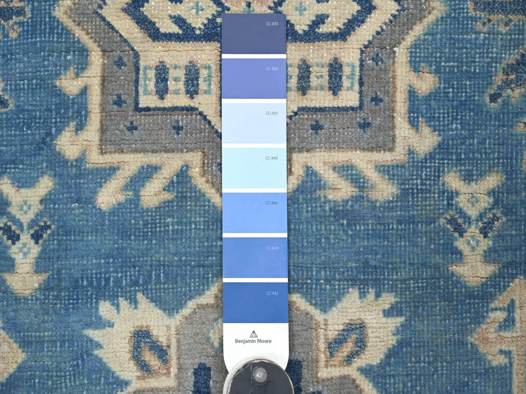 5'11" x 8'5" New Hand Knotted Blue Wool Rectangle Oriental Rug - MOA10222021