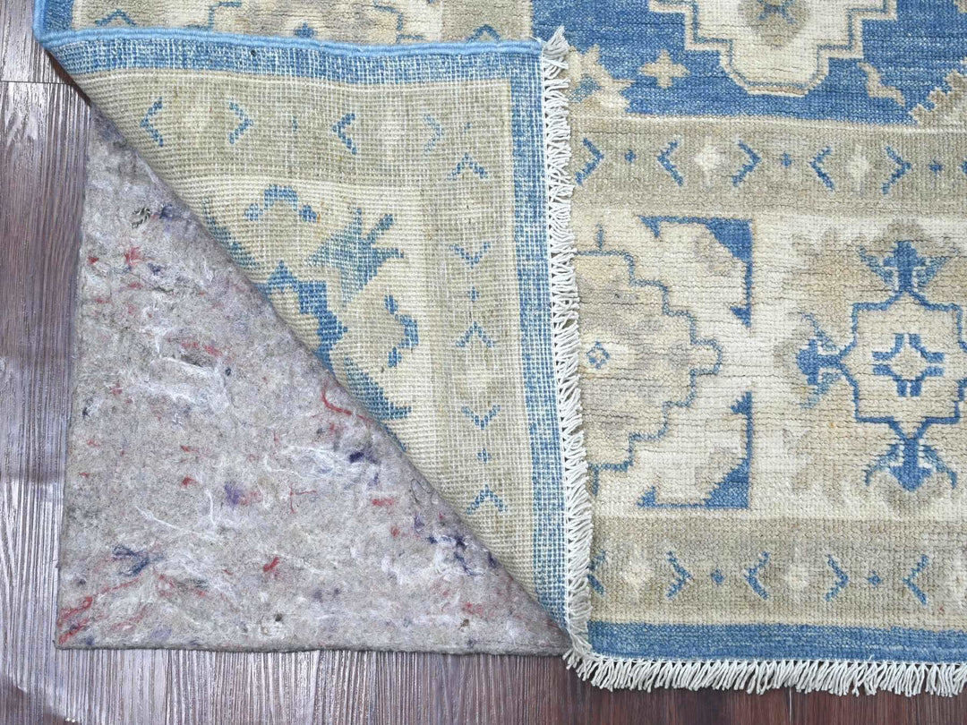 5'10" x 8'8" New Hand Knotted Blue Wool Rectangle Oriental Rug - MOA10222022