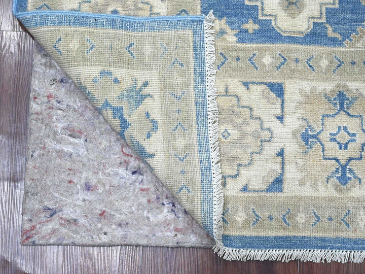 5'10" x 8'8" New Hand Knotted Blue Wool Rectangle Oriental Rug - MOA10222022