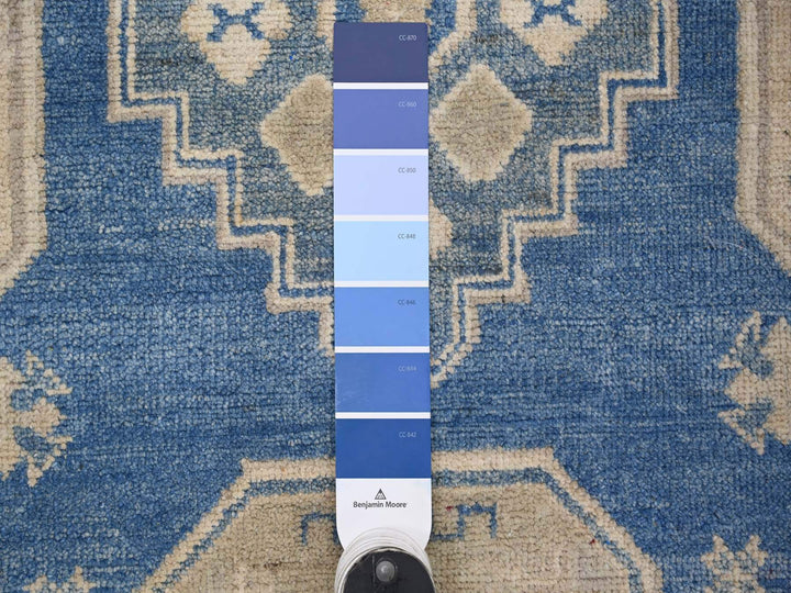 5'10" x 8'8" New Hand Knotted Blue Wool Rectangle Oriental Rug - MOA10222022