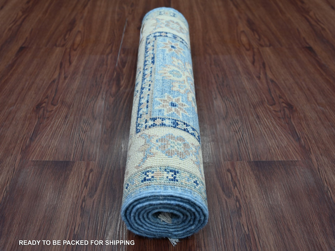 2'1" x 6'0" New Hand Knotted Blue Wool Runner Oriental Rug - MOA10222023