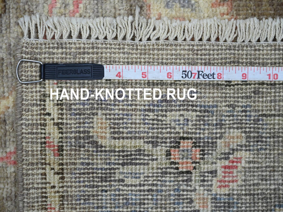 2'10" x 17'0" New Hand Knotted Brown Wool Runner Oriental Rug - MOA10222025