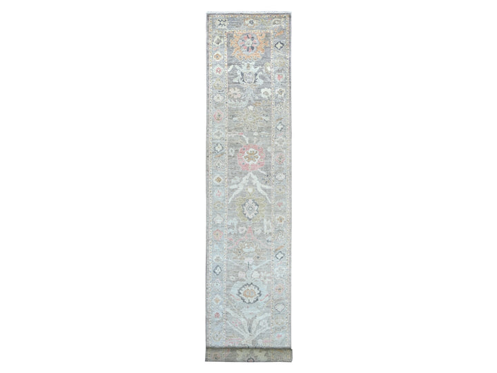3'0" x 19'0" New Hand Knotted Brown Wool Runner Oriental Rug - MOA10222027