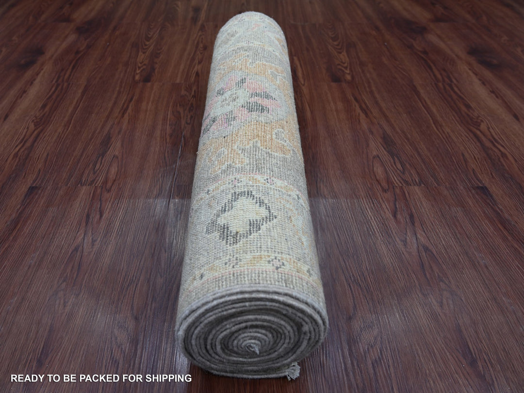 3'0" x 19'0" New Hand Knotted Brown Wool Runner Oriental Rug - MOA10222027