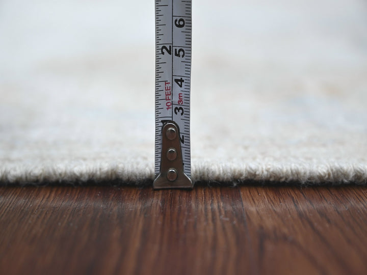 2'11" x 5'11" New Hand Knotted Grey Wool Runner Oriental Rug - MOA10222028