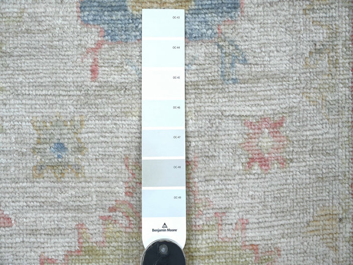 2'8" x 13'11" New Hand Knotted Grey Wool Runner Oriental Rug - MOA10222029