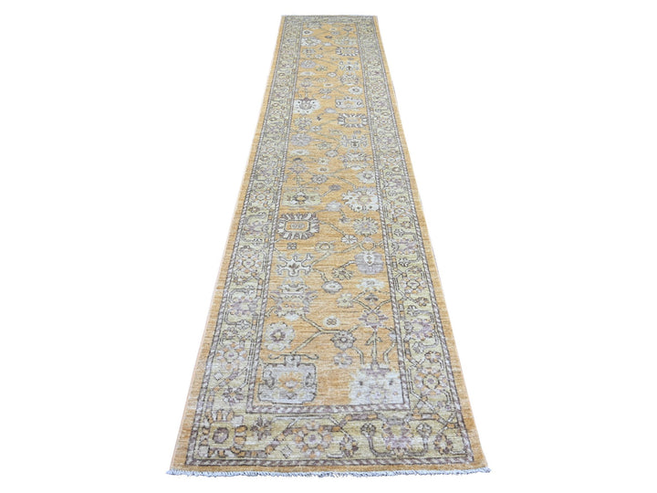 2'11" x 13'6" New Hand Knotted Brown Wool Runner Oriental Rug - MOA10222030