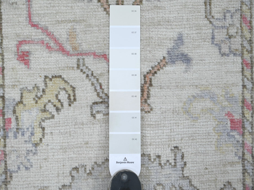 2'9" x 15'8" New Hand Knotted Ivory Wool Runner Oriental Rug - MOA10222031
