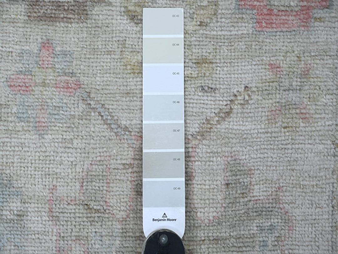 2'9" x 17'3" New Hand Knotted Grey Wool Runner Oriental Rug - MOA10222032