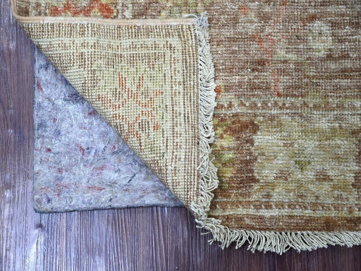 2'10" x 5'11" New Hand Knotted Brown Wool Runner Oriental Rug - MOA10222033