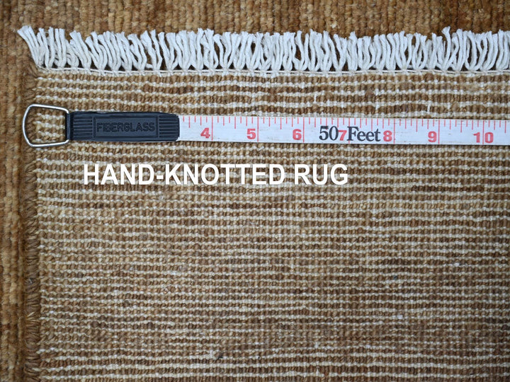 5'8" x 5'10" New Hand Knotted Brown Wool Square Oriental Rug - MOA10222034
