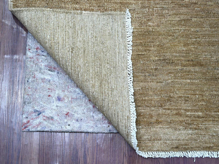 6'0" x 8'9" New Hand Knotted Brown Wool Rectangle Oriental Rug - MOA10222035
