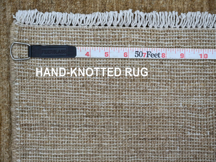 6'0" x 8'9" New Hand Knotted Brown Wool Rectangle Oriental Rug - MOA10222035
