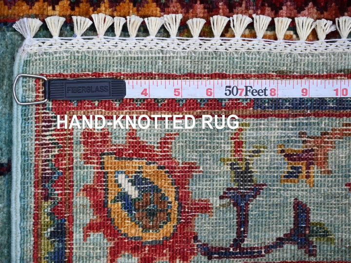 2'7" x 4'5" New Hand Knotted Blue Wool Rectangle Oriental Rug - MOA10222037