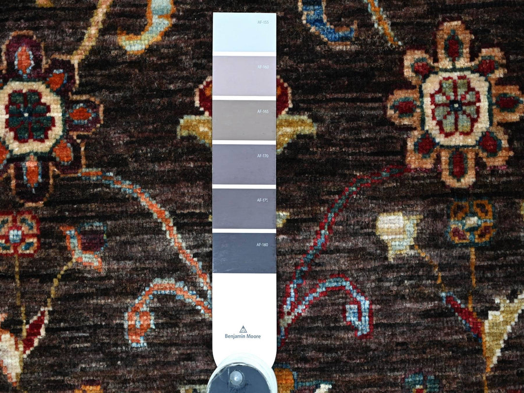 2'9" x 3'10" New Hand Knotted Brown Wool Rectangle Oriental Rug - MOA10222044