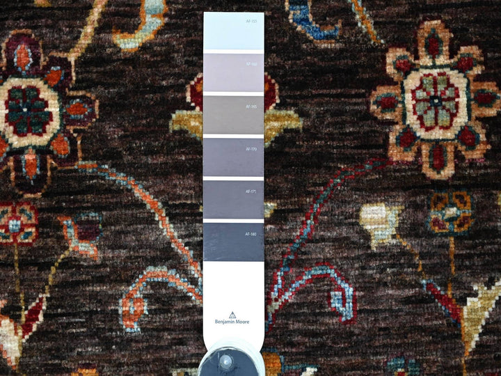 2'9" x 3'10" New Hand Knotted Brown Wool Rectangle Oriental Rug - MOA10222044