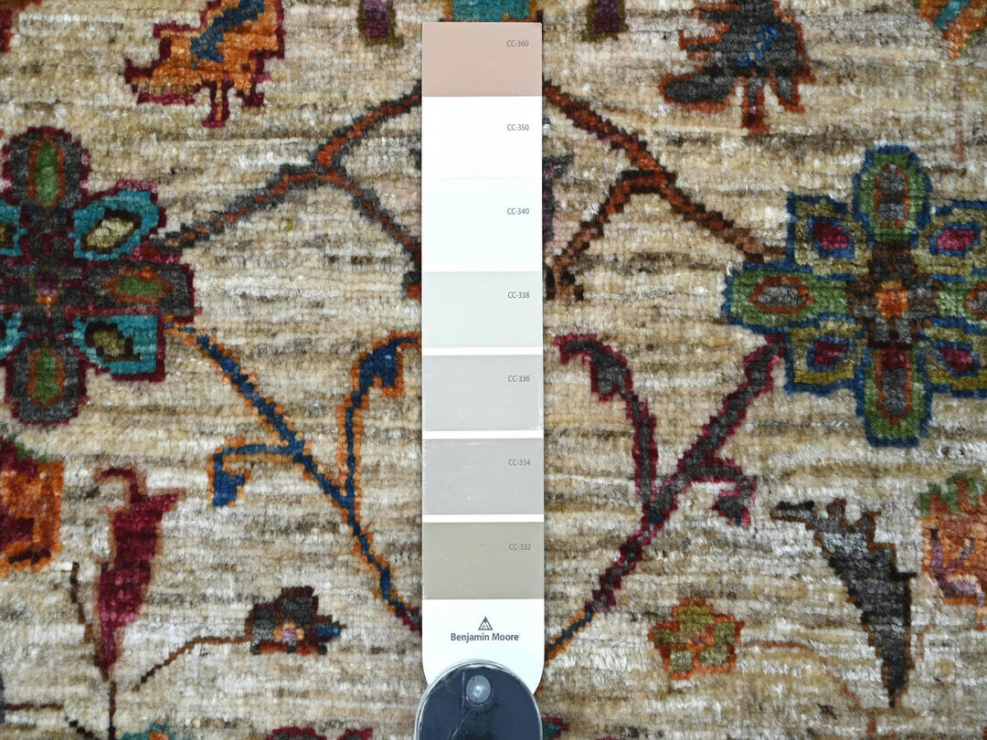 2'9" x 4'1" New Hand Knotted Ivory Wool Rectangle Oriental Rug - MOA10222045