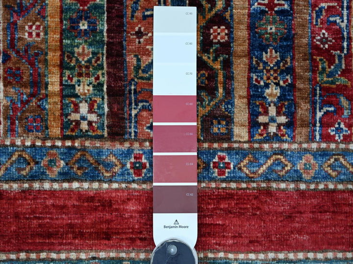 2'9" x 3'11" New Hand Knotted Red Wool Rectangle Oriental Rug - MOA10222047