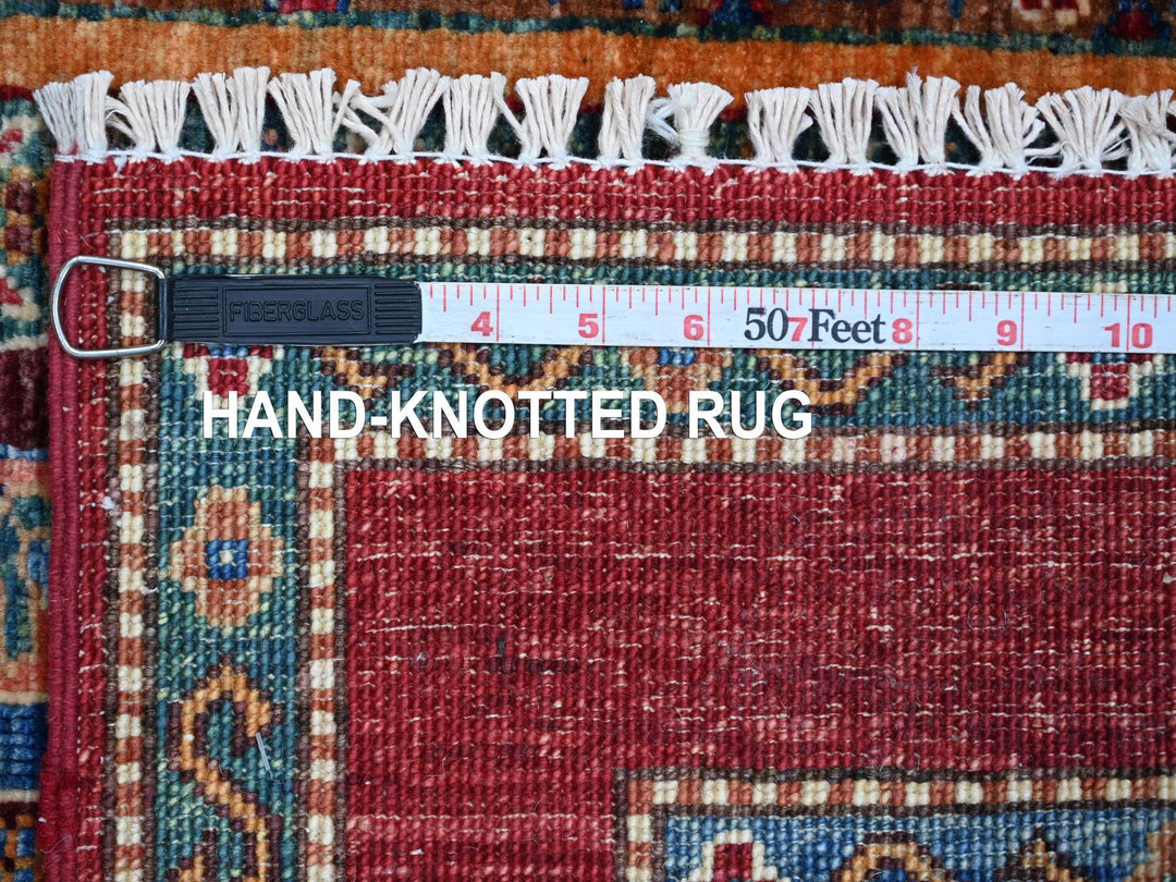 2'9" x 3'11" New Hand Knotted Red Wool Rectangle Oriental Rug - MOA10222047