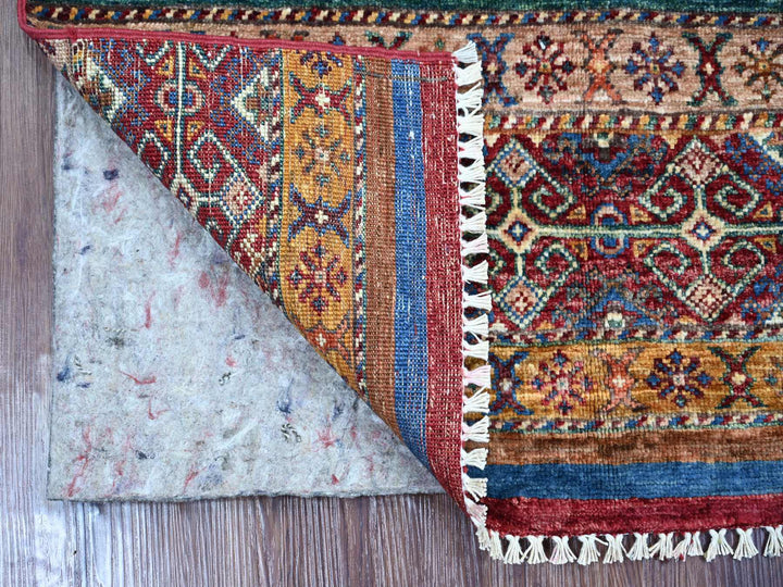 2'10" x 4'4" New Hand Knotted Red Wool Rectangle Oriental Rug - MOA10222048