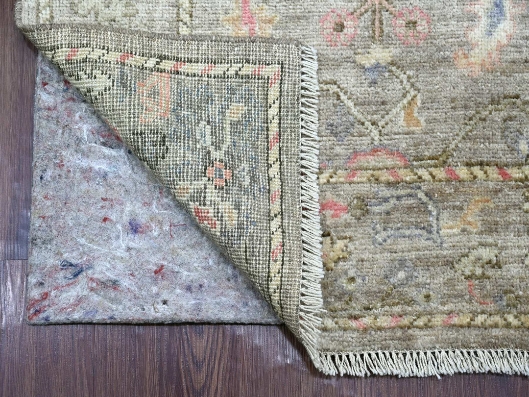 2'10" x 17'4" New Hand Knotted Brown Wool Runner Oriental Rug - MOA10222051